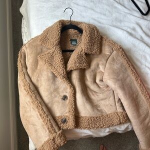 Wild fable Tan Sherpa Lined Jacket